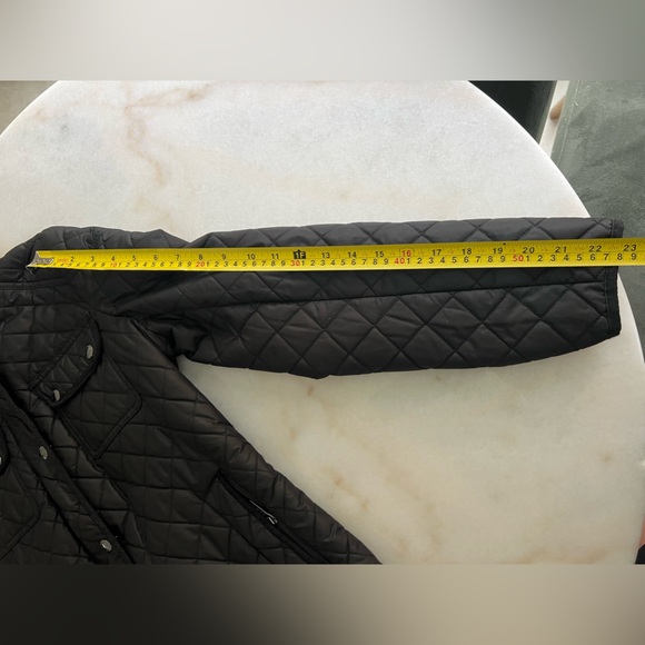 Michael Kors Quilted Black Jacket Puffer Utility Coat Sporty Chic Classic Style - Picture 8 of 10